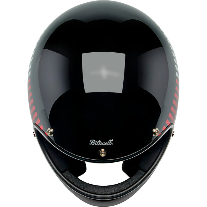 BILTWELL Gringo Raceflow Helmet - Black/Red/White/Blue