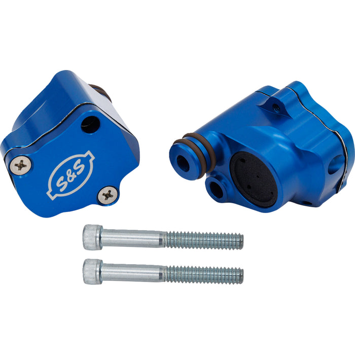 S&S CYCLE 0930-0243 900-1186 Breather Head Kit - Billet Anodized Blue - M8