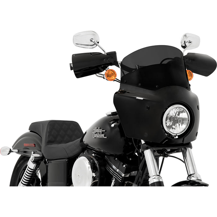 MEMPHIS SHADES 2350-0444 MEP86610 Road Warrior Windshield — without Vent - Dark Black Smoke - 9"