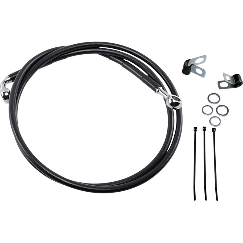 Drag Specialties Brake Line - 1741-2584 For Harley Softail Standard / Softail Custom / Dyna Wide Glide 1984-1999