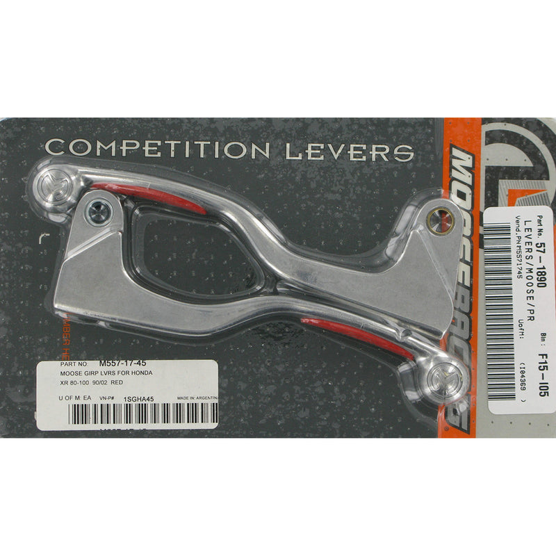 MOOSE OFFROAD M557-17-45 1SGHA45 Competition Lever Lever Set - Competition - Red