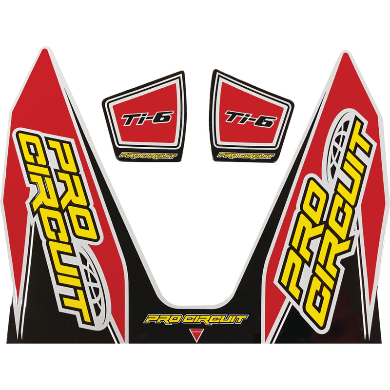 PRO CIRCUIT 1860-2279 DC22TI6-RED Ti-6 Exhaust Decals Ti-6 Decal - Red