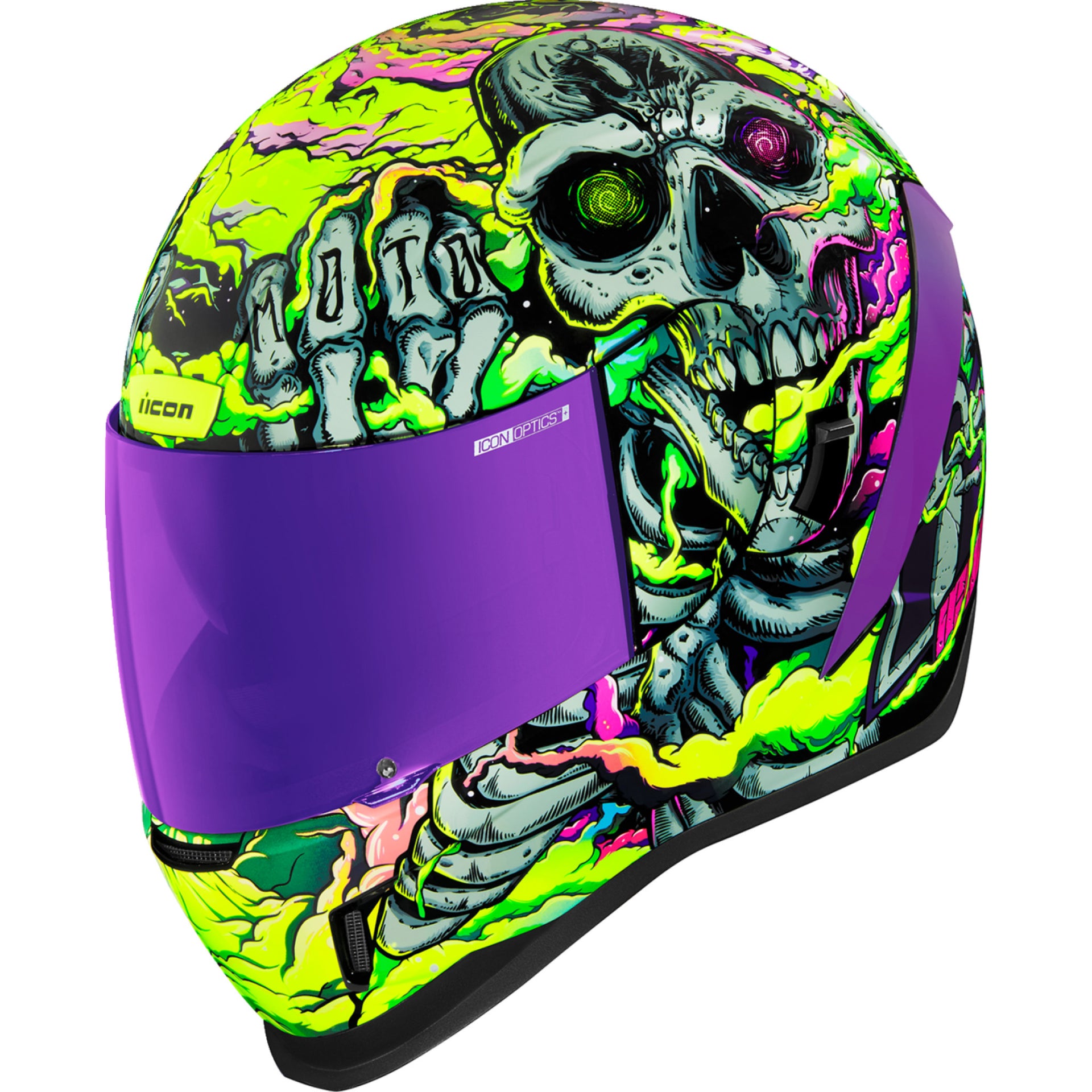 ICON 0101-16027 Airform™ Hippy Dippy Helmet Airform™ Helmet - Hippy Dippy - Purple - Large