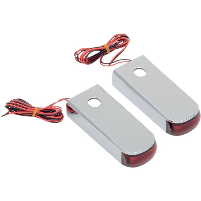 ALLOY ART 7806-1040 SSL-3 Fender Strut LED Marker Lights - Red/Red - Chrome