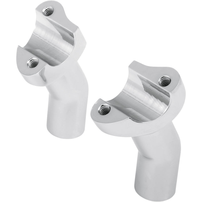 DRAG SPECIALTIES 0602-0408 Forged Aluminum Handlebar Risers pullback - 3-1/2" - chrome