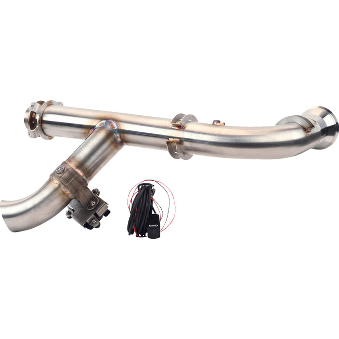 TRINITY RACING 1832-0102 TR-4180HP Side Piece Header Pipe with electronic cutout
