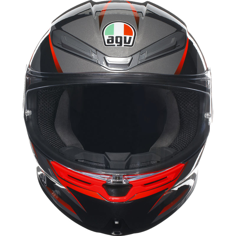 AGV 0101-15625 2118395002014XL K6 S Slashcut Helmet K6 S Helmet - Slashcut - Black/Gray/Red - XL