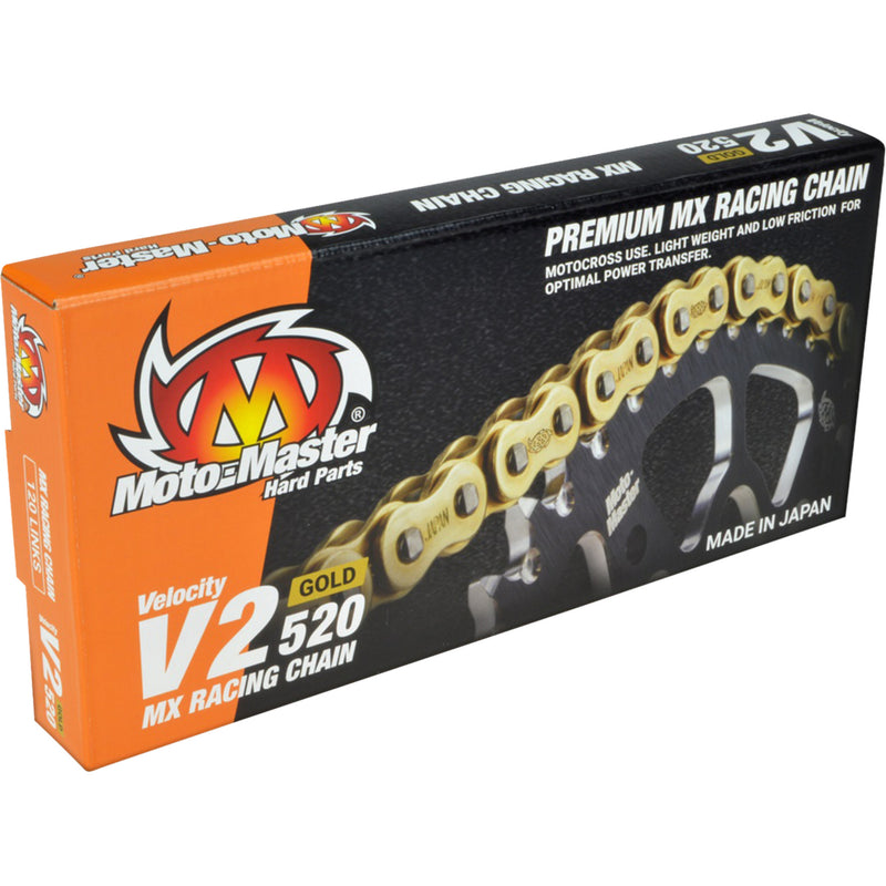 MOTO-MASTER 1220-0449 652001 V2 Drive Chain V2 520 - Drive Chain - 120 Links - Gold