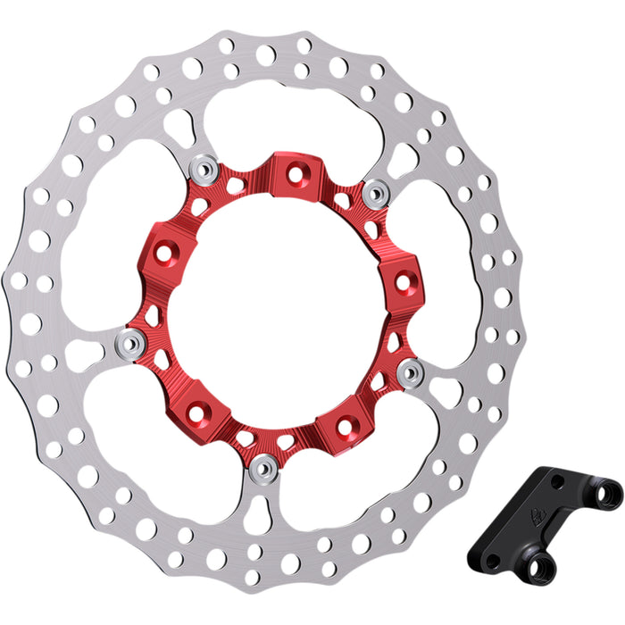 ARLEN NESS 1710-3967 300-007 Big Brake 14" Full Floating Brake Rotor Kit - Front Right - Red