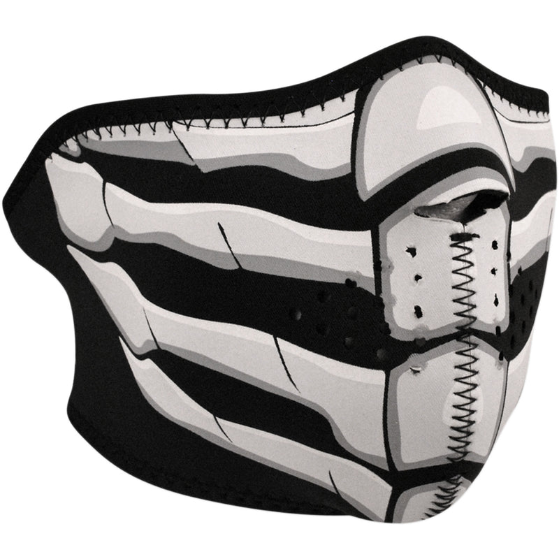 ZAN HEADGEAR 2503-0250 WNFM168HG Neoprene Half Mask — Glow-in-the-Dark Half Mask - Bonebreath Glow In The Dark