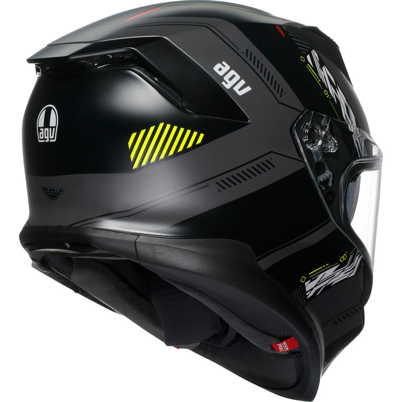 AGV K7 Kyber Helmet - Matte Gray/Yellow Fluo
