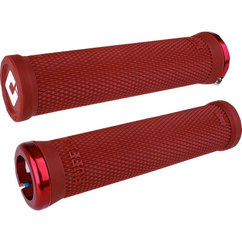 ODI 0630-3336 L33RFDR-R Ruffian 2.1 Lock-On Grips pwc - dark red/red