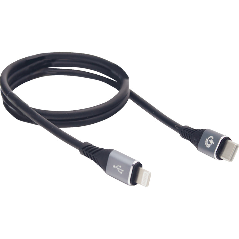 RIDEPOWER 3807-0710 RPUSBCLHT24 24" Male USB-C to Male Lightning Phone 3.0 Fast Charging Cable Male USB-C to Male Lightning Cable - Phone - Charger - 24" - Black