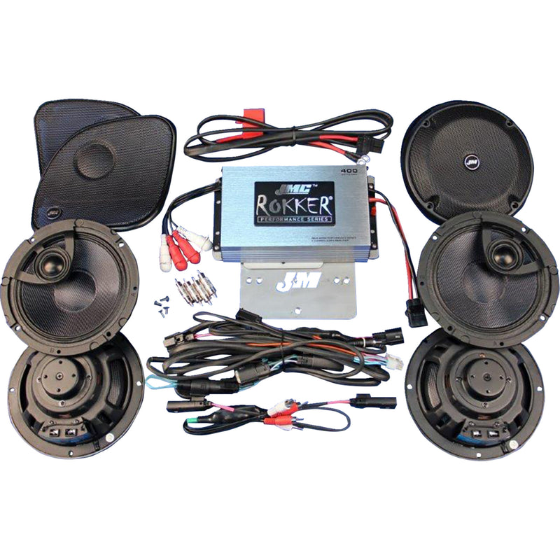 J & M Speaker And Amplifier Kit - RKT6-400HR16-UL4 For Harley Road Glide 2016-2023