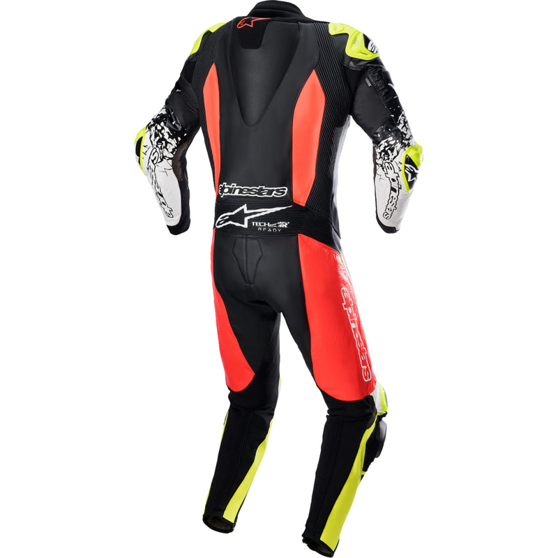ALPINESTARS GP Tech v4 Leather Suit Black/Red/Yellow - Fluorescent US / EU