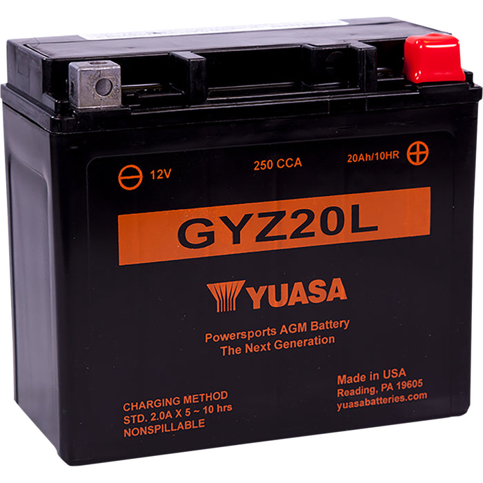YUASA 2113-0282 YUAM720GZ GYZ Factory-Activated AGM Maintenance-Free Battery AGM Battery - GYZ20L
