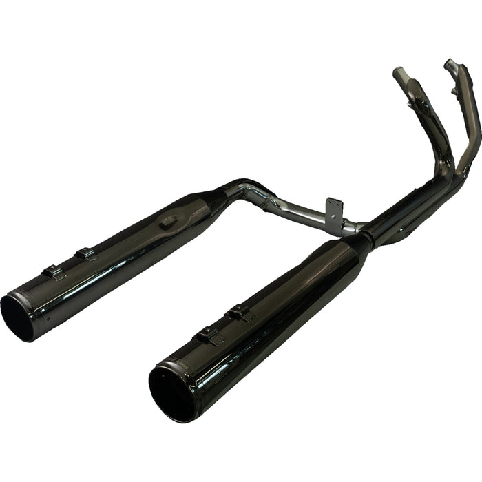 KHROME WERKS 1800-2715 201130 2-into-2 Dominator Exhaust System - 2-into-2 Dominator Exhaust System with 4-1/2" Mufflers - Eclipse® with Race Tip - M8