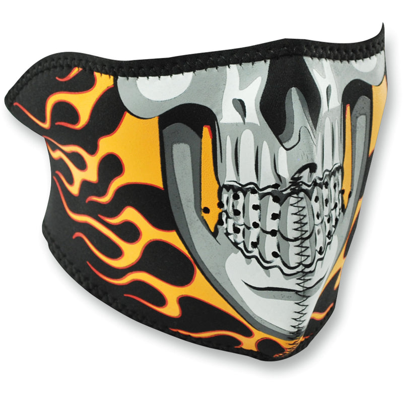 ZAN HEADGEAR 2503-0179 WNFM061H Neoprene Half Mask Half Mask - Burning Skull
