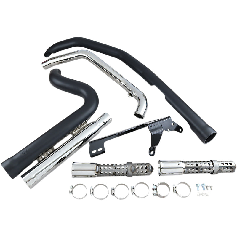Cobra Speedster Short 2-Into-2 Exhaust System - 6704B For Harley Sportster 2007-2013