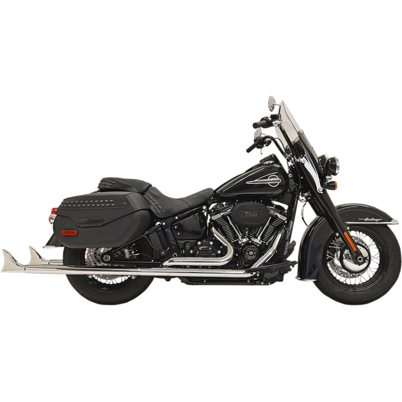 Bassani Xhaust Fishtail Duals 2-Into-2 Exhaust System - 1S96E-36 For Harley Softail 2018-2024