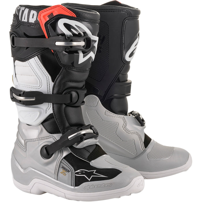 ALPINESTARS Youth Tech 7S Boots Boot - Black/Silver/White/Gold US