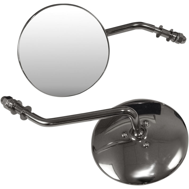 EMGO 0640-1016 20-21794 Chrome Universal Steel Mirror Mirror - 4" - Smooth Chrome