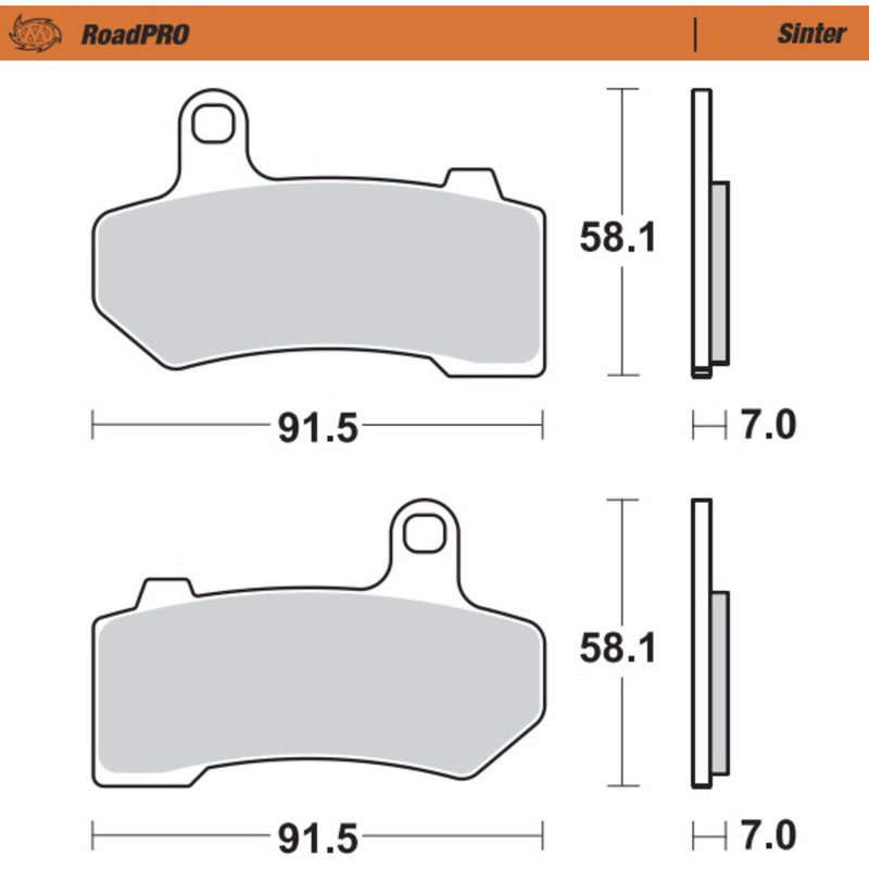 Moto-Master Brake Pad - 412202-PU For Harley Motorcycles 2006-2023