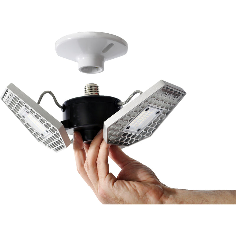 RISK RACING 3850-0580 00342-2 TRiLIGHT Motion Activated Garage/Attic/Basement/Home Ceiling Light Ceiling Light - Garage/Home/Attic/Basement/Motion - 4000 Lumens - LED