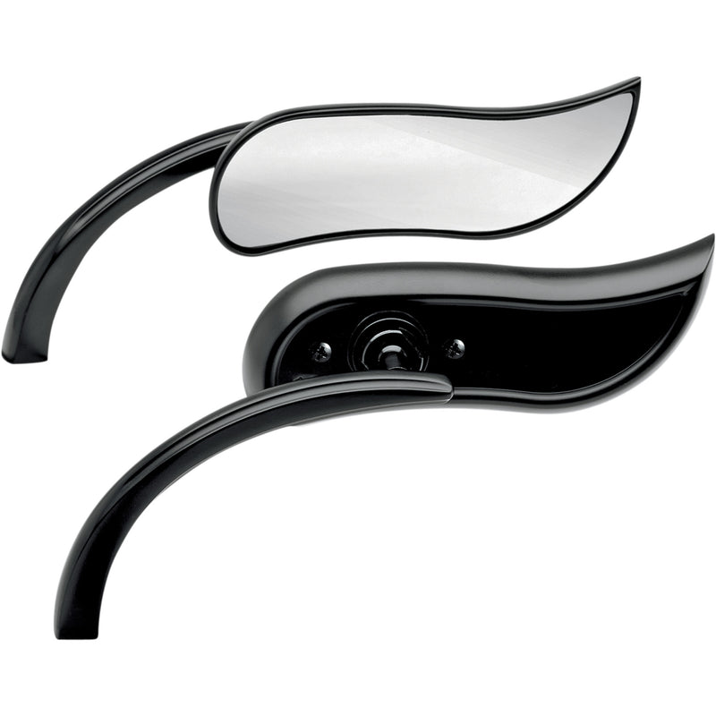 ARLEN NESS 0640-0492 13-405 Micro-Mirror - Upswept - Side View - Cat Eye - Black - Right