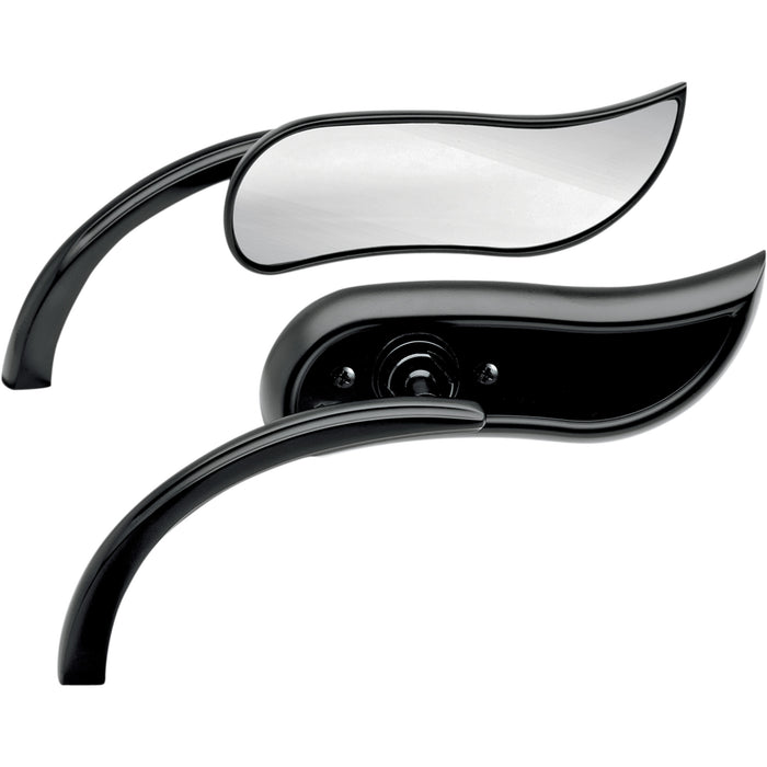 ARLEN NESS 0640-0491 13-404 Micro-Mirror - Upswept - Side View - Cat Eye - Black - Left