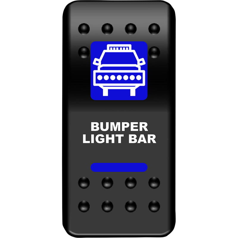MOOSE OFFROAD 2106-0550 BLB-PWR Rocker Switch bumper light bar - blue