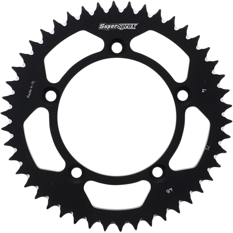 Supersprox Aluminum Sprocket - RAL-4-46-BLK For Husqvarna 17/14 2018-2020 | KTM SX 65 1998-1999