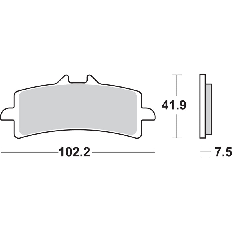 Sbs Brake Pad - 841HS For Ducati Motorcycles 2007-2024 | KTM 1190 / 1290 Super Duke 2009-2022 | Triumph Rocket 3 / Rocket Roadster 2019-2023