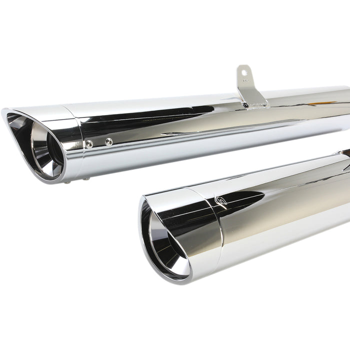 COBRA 1811-2535 1216 4" Slip-On Mufflers Scalloped Mufflers - Long - GL1800/F6B
