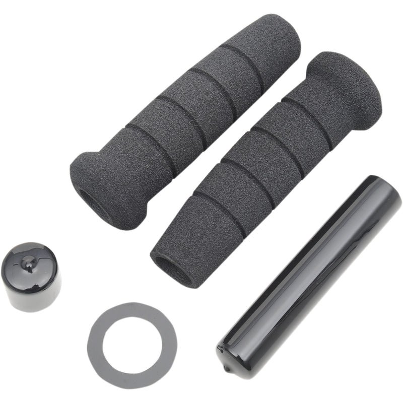 JOHAR 0630-0357 JO1104 Superbike Grips Grips - Superbike - 7/8" - Black