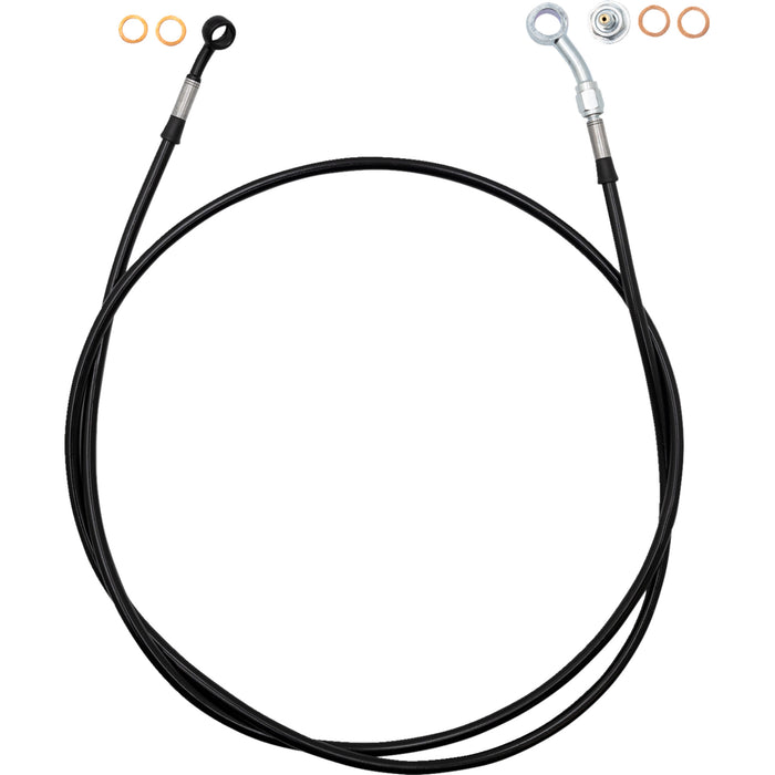 FAT BAGGERS INC. 1741-6842 110063-B EZ Install Brake Line 63" - black braid