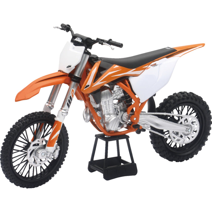 NEW RAY TOYS 7001-0077 57943 Mini KTM Dirt Bike KTM 450 SX-F 2018 Dirt Bike - 1:10 Scale - Orange/Black/White