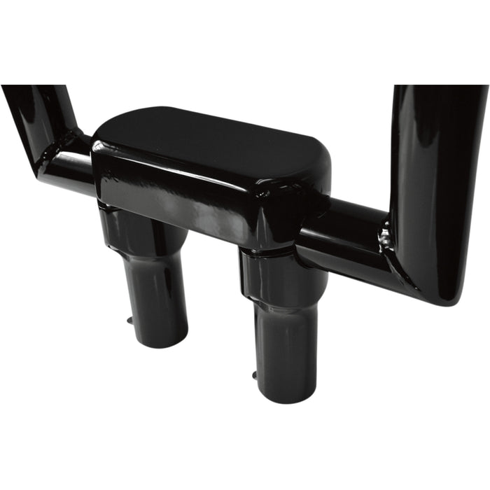 LA CHOPPERS 0602-0617 LA-7442-04B Solid Handlebar Riser & Top Clamp Kit - Risers - Solid Top - 4" - Black
