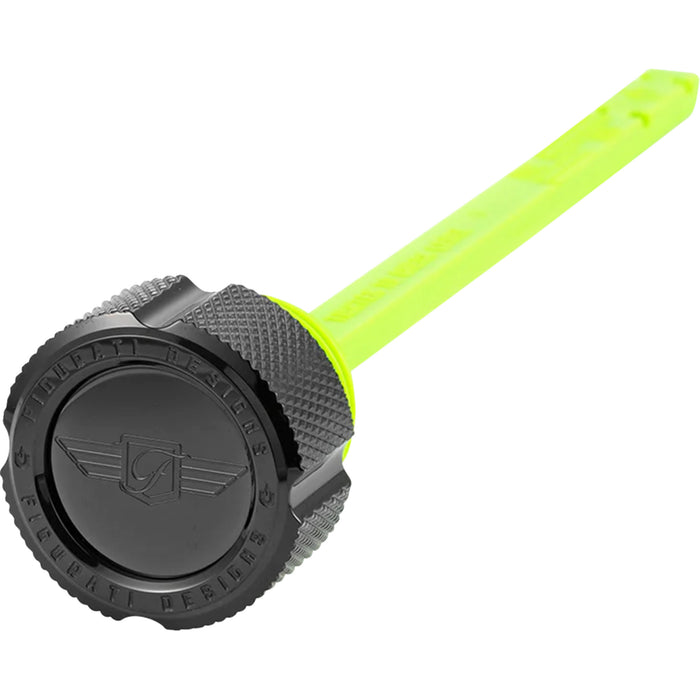 FIGURATI DESIGNS 0710-0318 FD01-MAGDSPP-KN-BLK Magnetic Oil Dipstick knurled - black - indian