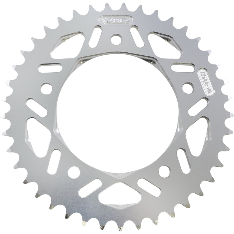 VORTEX 1211-1821 654A-41 Aluminum Rear Sprocket Aluminum Sprocket - Silver - Rear - 41 Tooth