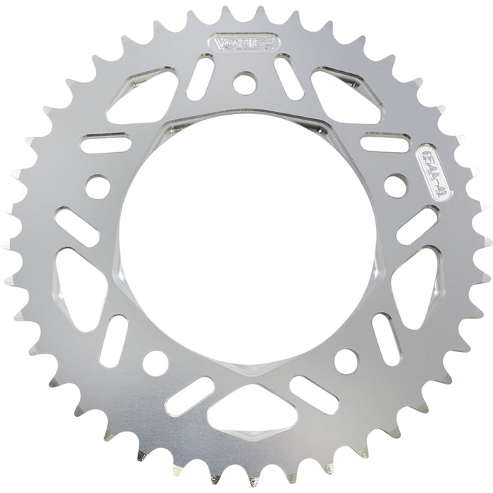 VORTEX 1211-1821 654A-41 Aluminum Rear Sprocket Aluminum Sprocket - Silver - Rear - 41 Tooth
