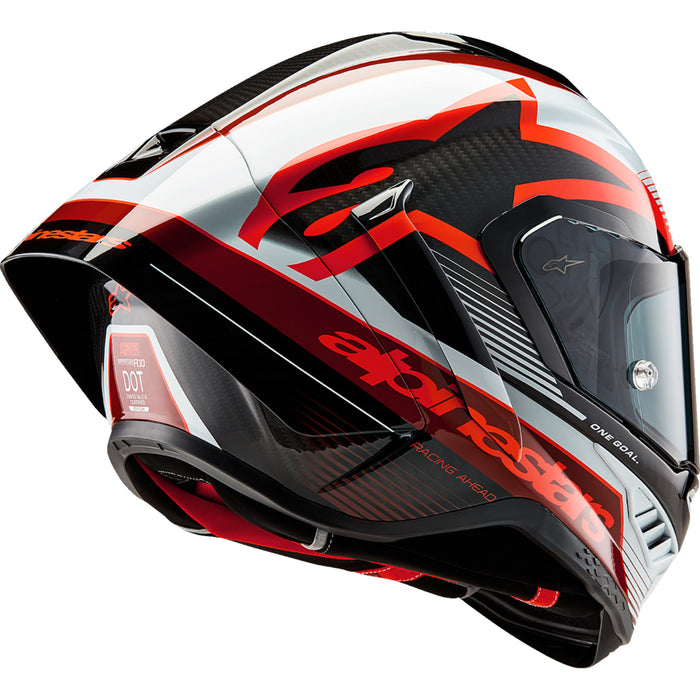 ALPINESTARS Supertech R10 Team Helmet - Black/Carbon Red/Gloss White