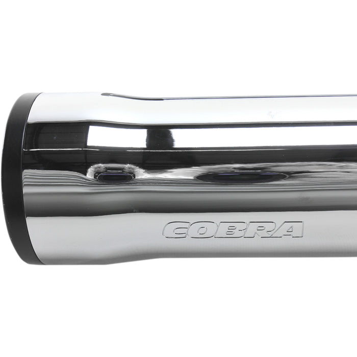 COBRA 1801-0717 6054 RPT 3" Slip-On Mufflers - 3" RPT Mufflers for '00-'06 Softail - Chrome