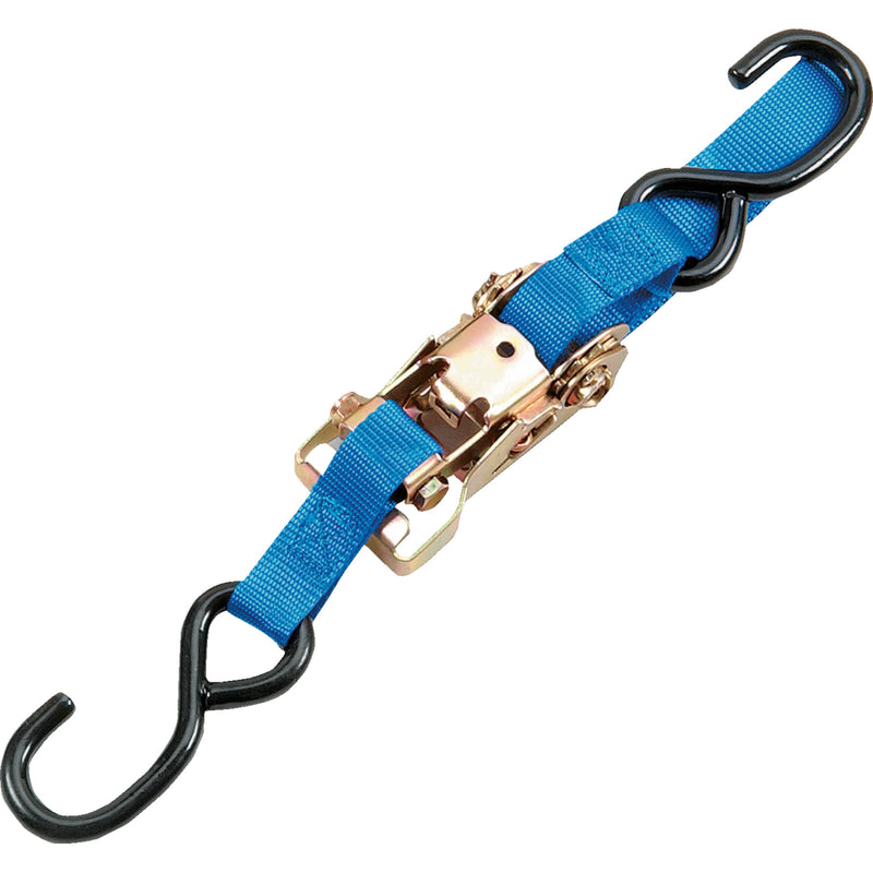 PARTS UNLIMITED 3920-0082 1-1/2" Heavy-Duty Ratcheting Tie-Downs Heavy-Duty Ratchet Tie-Down - 1-1/2" x 6' - Blue