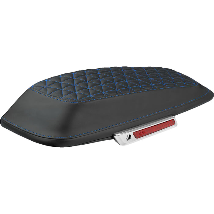 SADDLEMEN 3501-2334 L870-14-21101 Tri-Gripper Saddlebag Lid Covers Saddlebag Lid Covers - Tri-Gripper - Blue Stitch - FLH/FLT '14-'25