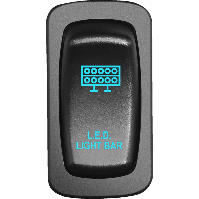 MOOSE OFFROAD 2106-0591 LLB-CAR-B Low-Profile Switch Switch - Light Bar - Blue