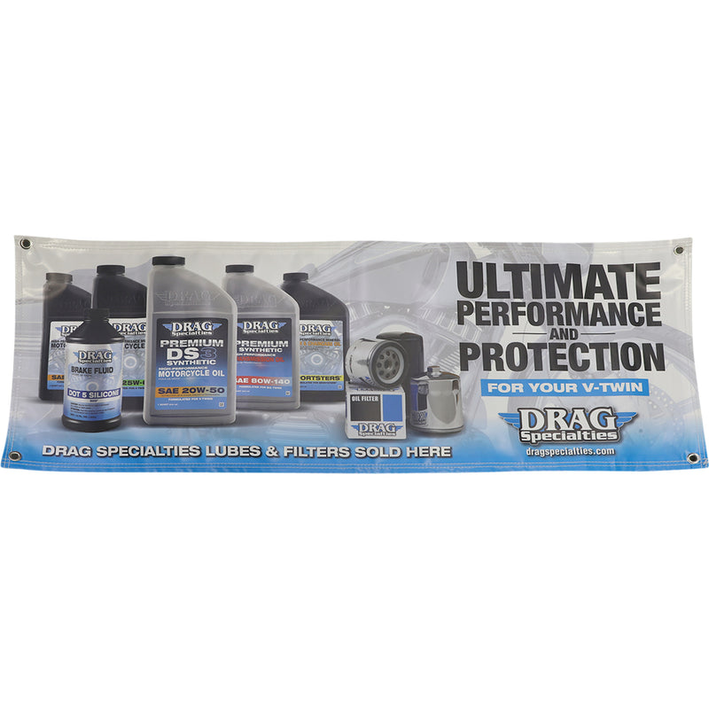 DRAG SPECIALTIES 9905-0178 Drag Oil Banner 4' x 18"