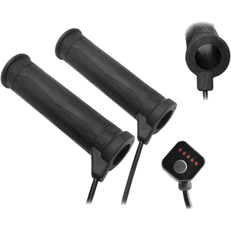 KOSO NORTH AMERICA 0631-0167 AM10703G 5 Level Twist Throttle Heated Grips Grips - Heated - Twist Throttle - 5 Level - 7/8"