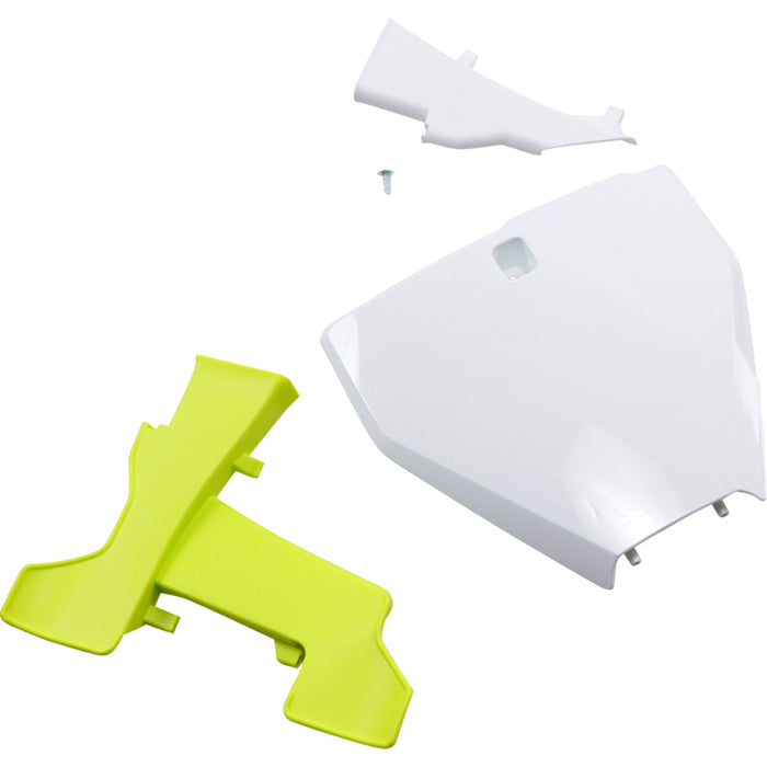 UFO 0520-2573 HU03395041 Replacement Front Number Plate — With Extension Front Number Plate - With Extension - White