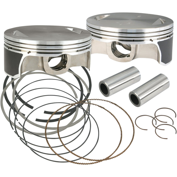 S&S CYCLE 0910-3657 106-3491A Forged Piston Kit for Hot Set Up Kits® - Standard